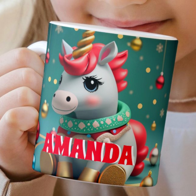 Unicorne Personnalisée Enfants Chocolat Chaud Mug (Créateur téléchargé)