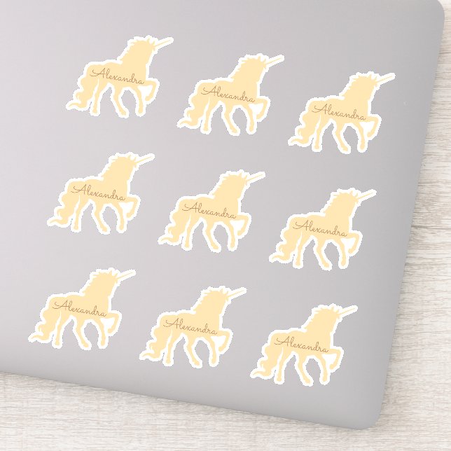 Unicorne personnalisée ensemble de Sticker 9 Die C (Détail)