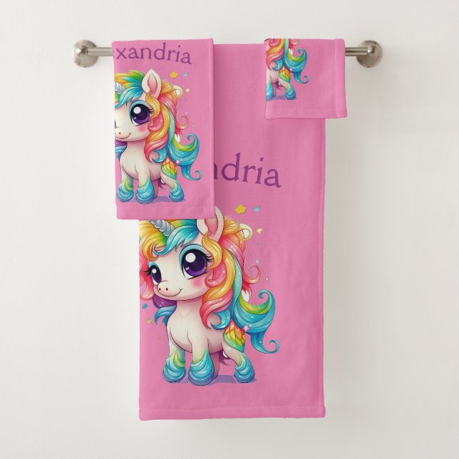 Unicorne Rose Plutôt Personnalisée (En situation)