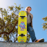 Unicorne sur skateboard avec légendes personnalisé<br><div class="desc">Unicorne sur skateboard avec légendes personnalisées Unicorn Personnalisé Skateboard CLIQUEZ SUR OPTION PERSONNALISER MODÈLE ET ENTREZ LE NOM. vous pouvez également personnaliser d'autres légendes. skateboard cool conçu avec des couleurs vives et pour l'arrière - plan et une licorne funky chevauchant un skateboard. Ce Skateboard est une excellente idée cadeau pour...</div>