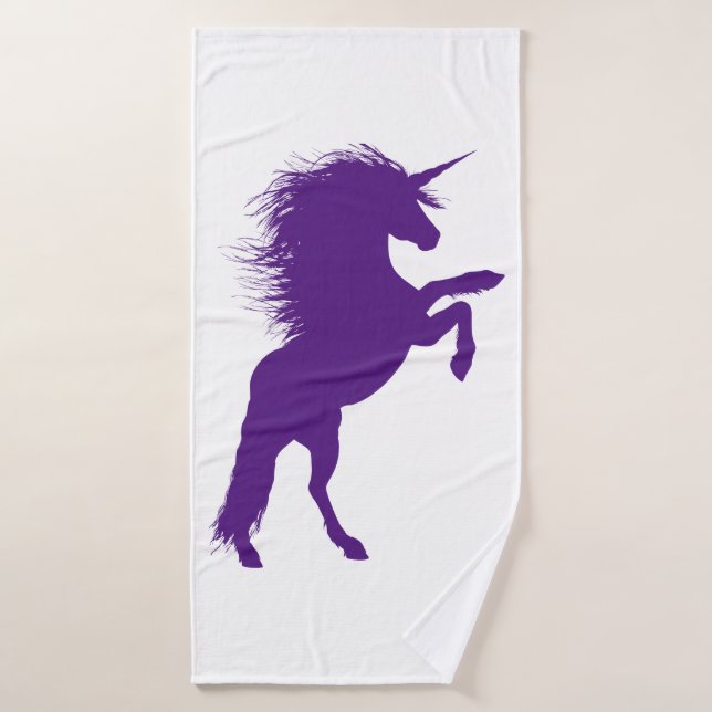 Unicorne violette (Serviette de bain)