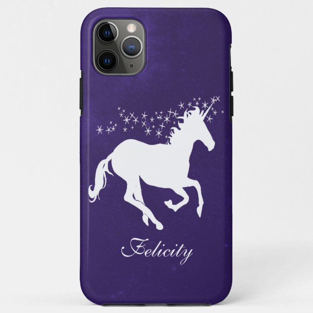Unicorne violette coque iphone Coque personnalisé (Dos)