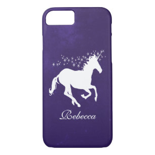 Unicorne violette coque iphone Coque personnalisé