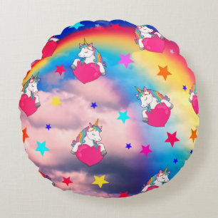 Unicornes Arc En Ciel Dans Les Nuages Coussin Arro