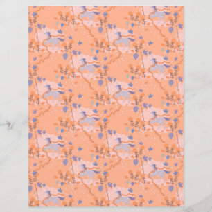 Unicornes bleues sur une feuille papier arrière -