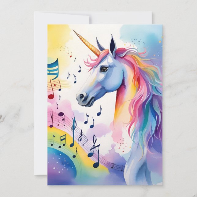 Unicornes musicales Merci Cartes (Devant)