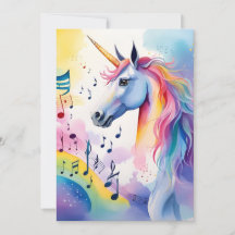 Unicornes musicales Merci Cartes
