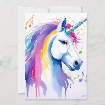 Unicornes musicales Merci Cartes