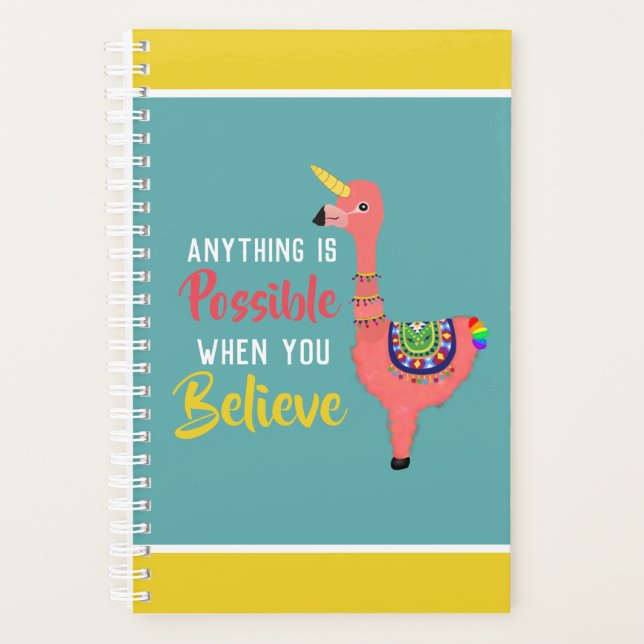 Unifllama motivationnel : Unicorne-Flamant rose-la (Devant)