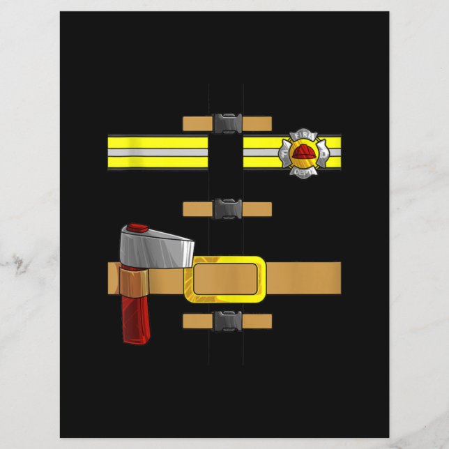 Uniforme de firefighter Funny DIY Halloween (Devant)