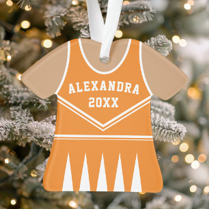 Uniforme de meneuse de claques orange personnalisé