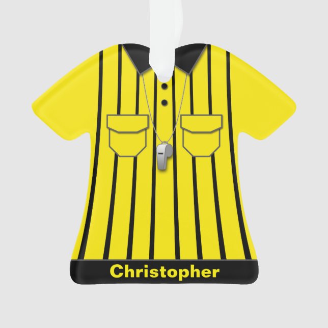 Uniforme jaune mignon d'arbitre du football (devant)