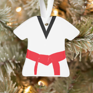 Uniforme rouge de ceinture d'arts martiaux