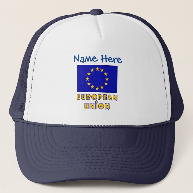 Union européenne et drapeau de l'UE Casquette de c (Devant)