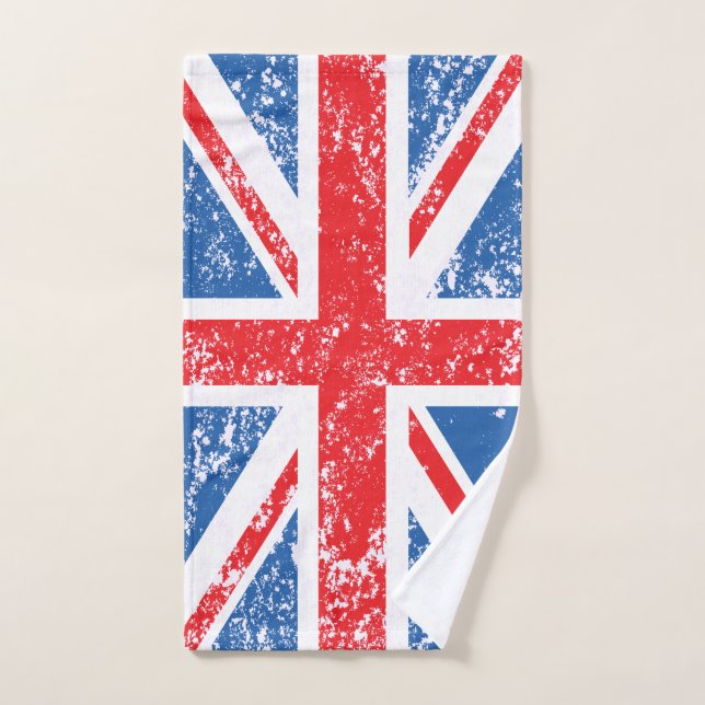 Union Jack affligé/drapeau (Serviette à main)