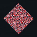 Union Jack British England UK Drapeau Bandana<br><div class="desc">* Drapeau de pays de l'Union Jack britannique (Grande-Bretagne) : Couches, sur des couches du Drapeau britannique créé avec un style grognon, vintage, ou désolé. * Deux tailles disponibles. * Parfait pour les animaux de compagnie et leurs propriétaires ! * Ajoutez une photo et/ou un texte à personnaliser. * Cliquez...</div>