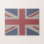 Union Jack Drapeau Motif de pêche Jigsaw Puzzle<br><div class="desc">motif de filets de pêche du drapeau Union Jack avec effet de peau arrière - plan puzzle</div>