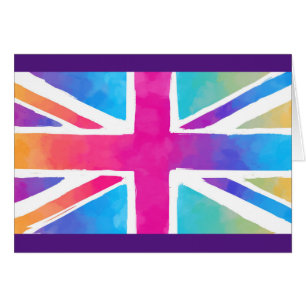 Union Jack Flag à Bright Watercolors