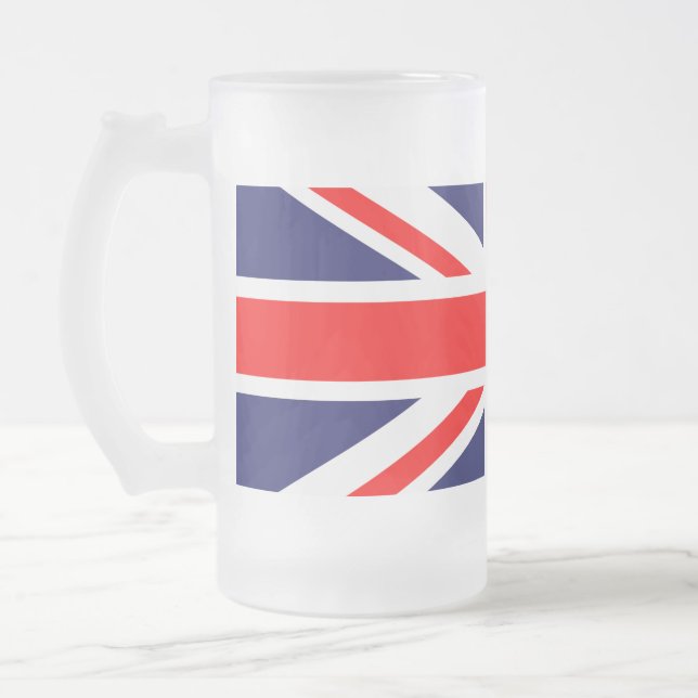 Union Jack Frosted Beer Mug (Gauche)
