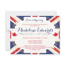 Union Jack Invitations de la Fête des mariées de t