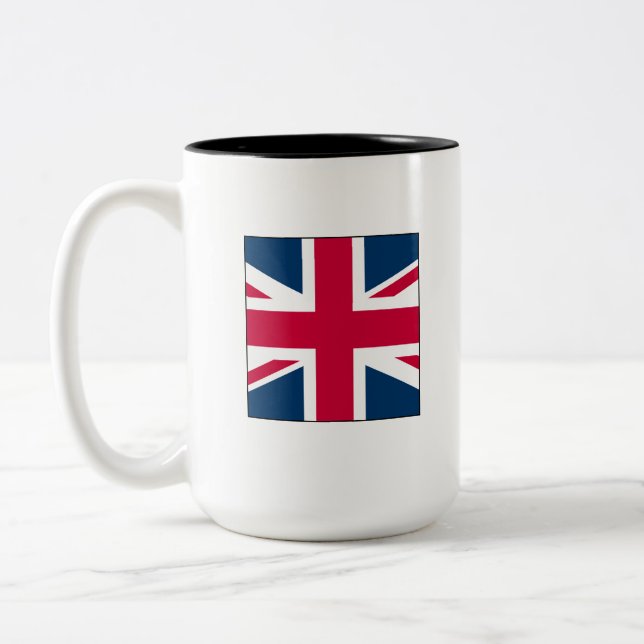 Union Jack Small Two Tone 15 oz. Mug (Gauche)