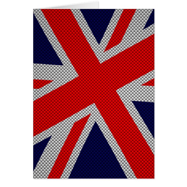 Union Jack sur l'impression en fibre de carbone (Devant)