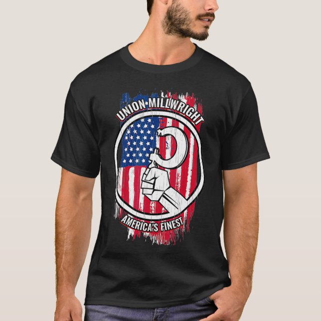 Union Millwright Tshirt American Mens Cadeaux pour (Devant)