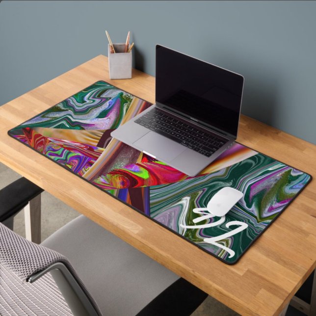 Unique Abstrait en marbre coloré Liquide Mousepad (Créateur téléchargé)