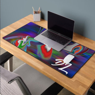 Unique Abstrait en marbre coloré Liquide Mousepad