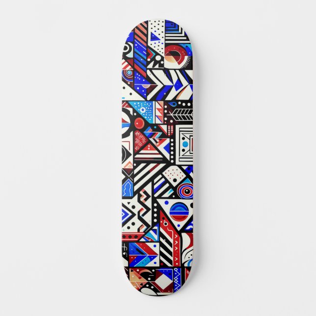 Unique Abstrait Urban Street Art Wide Skateboard (Recto)