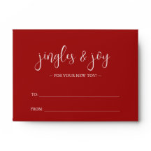 Unique Argent Enveloppe Rouge avec Fox