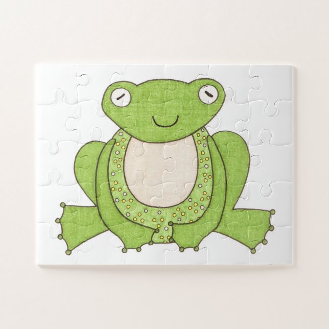Unique Art Puzzle - Frog #1 - Erin Brie Art (Horizontal)