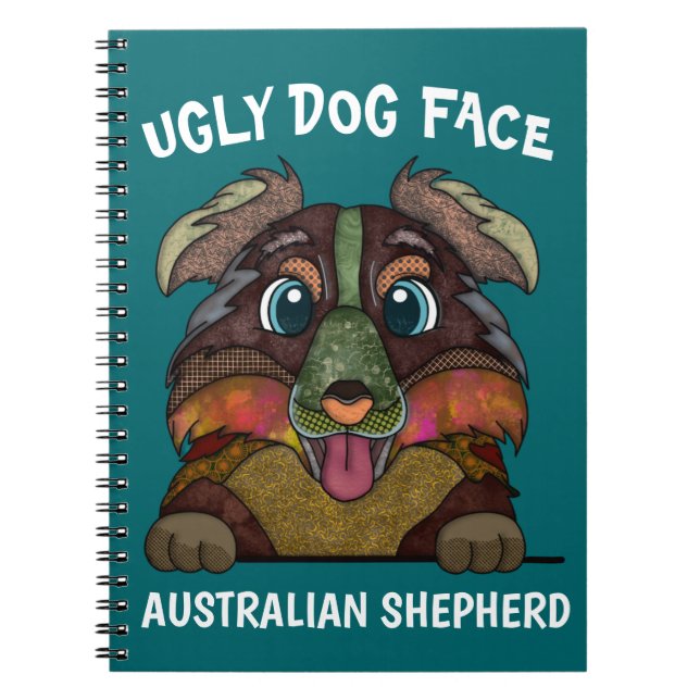 Unique Australian Shepherd laide Carnet visage chi (Devant)