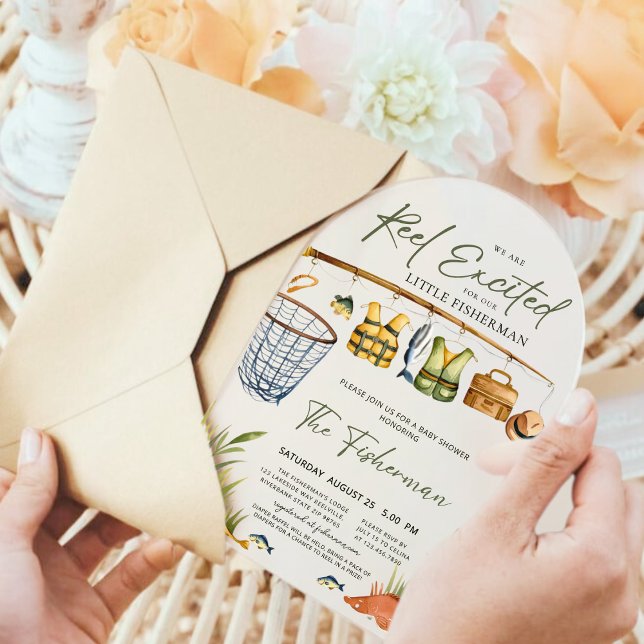 Unique Baby shower Acrylique Invitation thème de p (Créateur téléchargé)