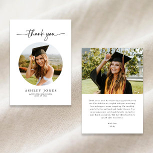 Unique Carte de remerciements de graduation photo 