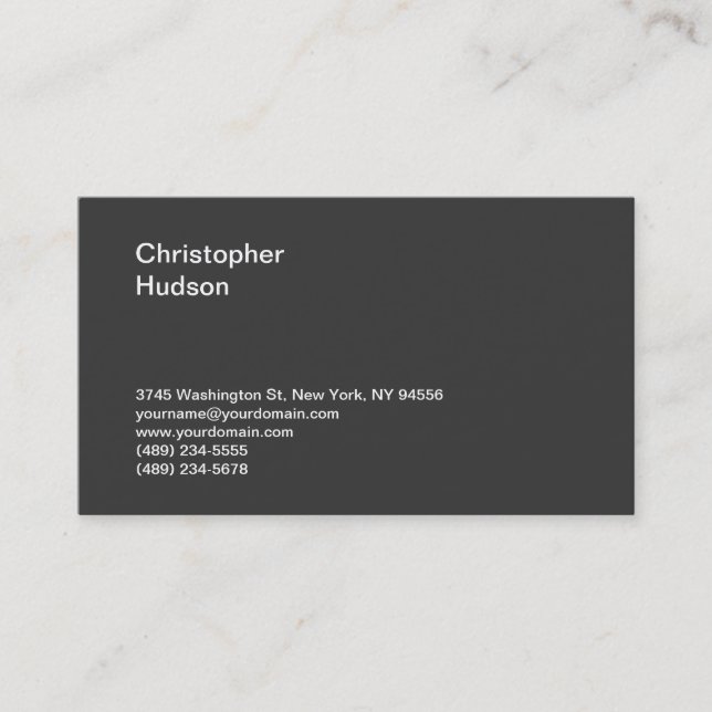 Unique Carte de visite de consultant standard en g (Devant)