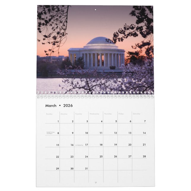 Unique Fine Art Calendrier Washington DC 2023 (Mar 2026)