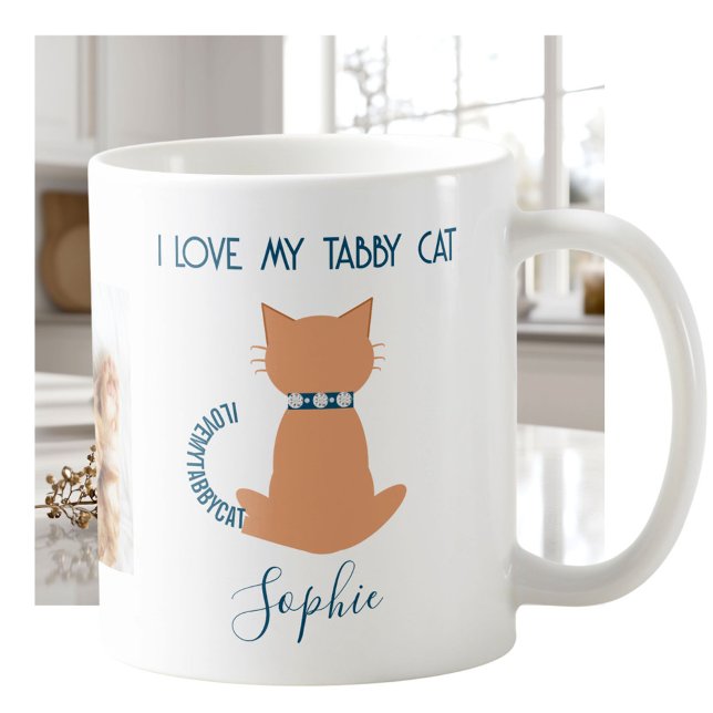 Unique Fun Love My Tabby Cat Mug (Créateur téléchargé)