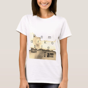 Unique imprimé rustique T-shirt affirmation intell