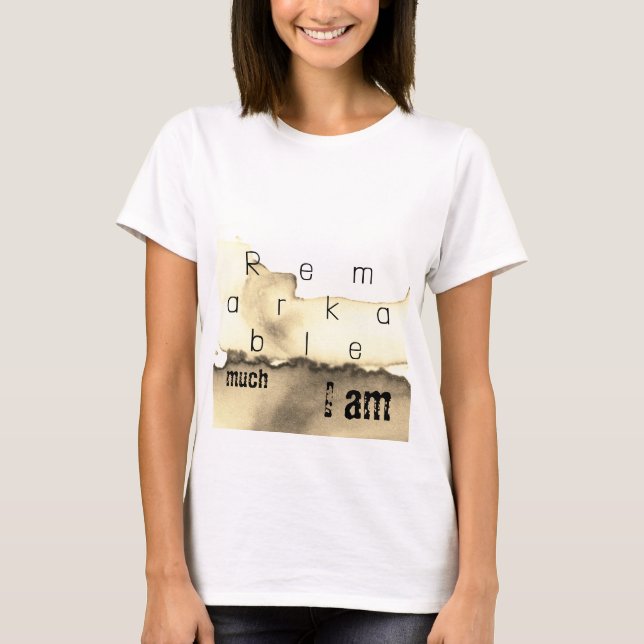 Unique imprimé rustique T-shirt affirmation intell (Devant)