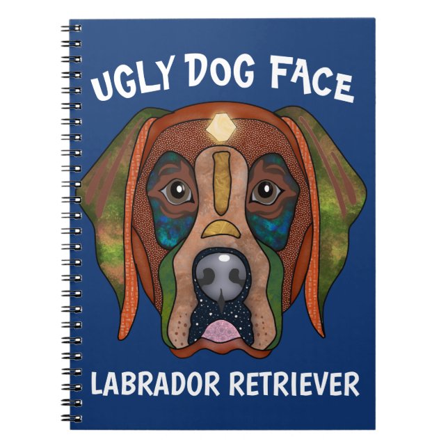 Unique Labrador Retriever laide Carnet visage chie (Devant)
