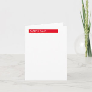 Unique moderne minimaliste nom rouge blanc