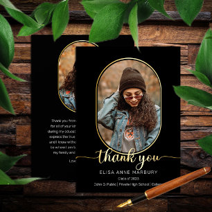 Unique Oblong 2 Photo Collage Merci de graduation