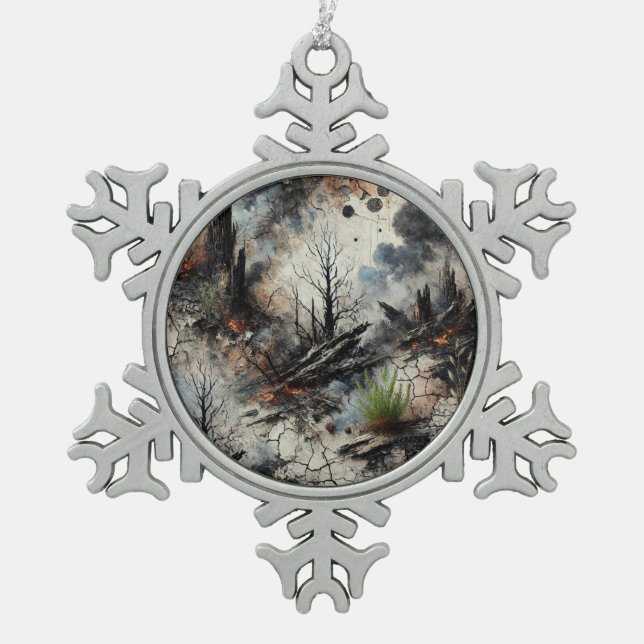 Unique ornement de flocon de neige artistique (Devant)
