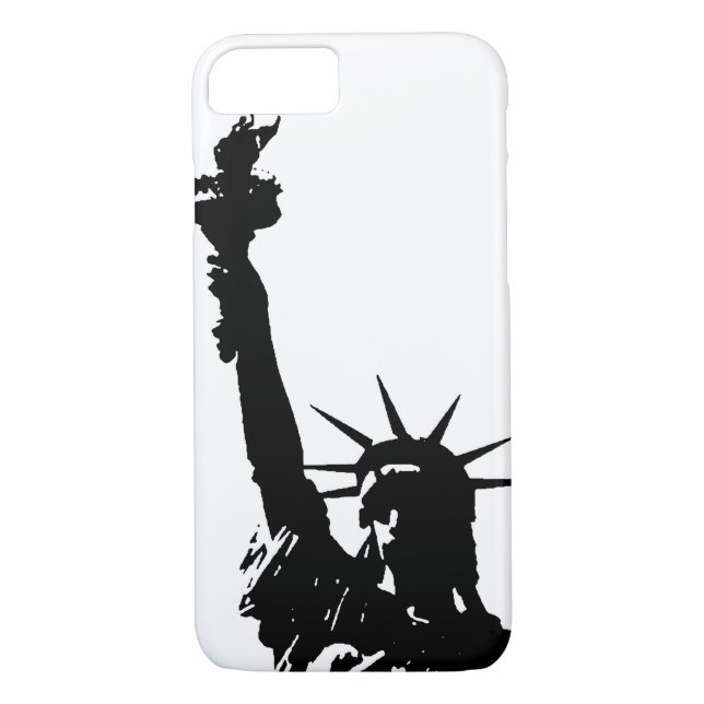 Unique Pop Art Liberty Silhouette iPhone 7 Coque (Dos)