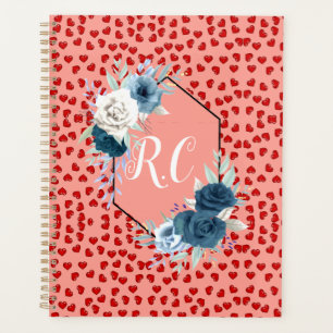 unique Red hearts on pink and pattern Custom