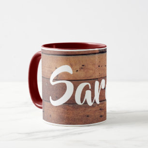Unique Rustique Grange Monogramme Nom Café Mug