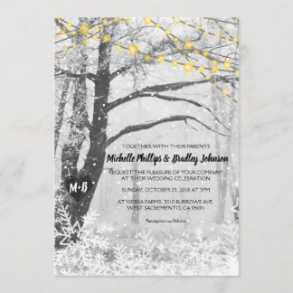 Unique Rustique Winter Tree Light Faire-part de ma