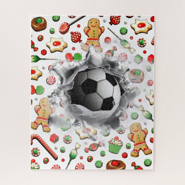 Unique Soccer Holiday Gift Jigsaw Puzzle (Vertical)