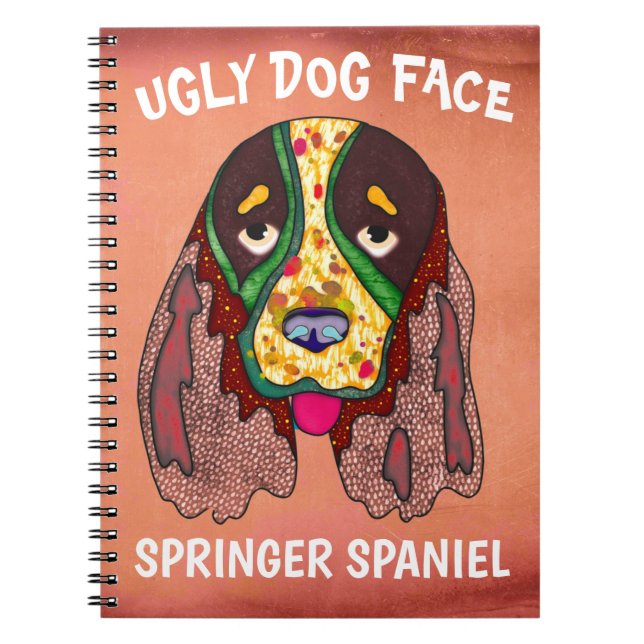 Unique Springer Spaniel laide Carnet visage chien (Devant)